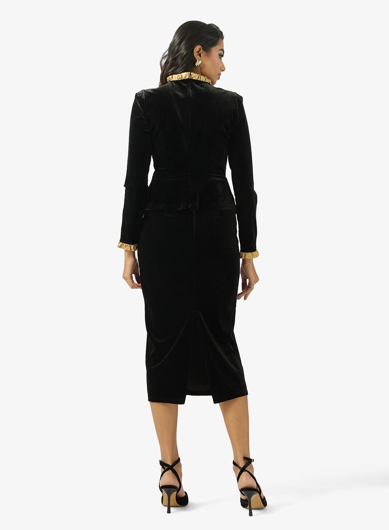 Khizana Blazer & Column Skirt Set - Image 2